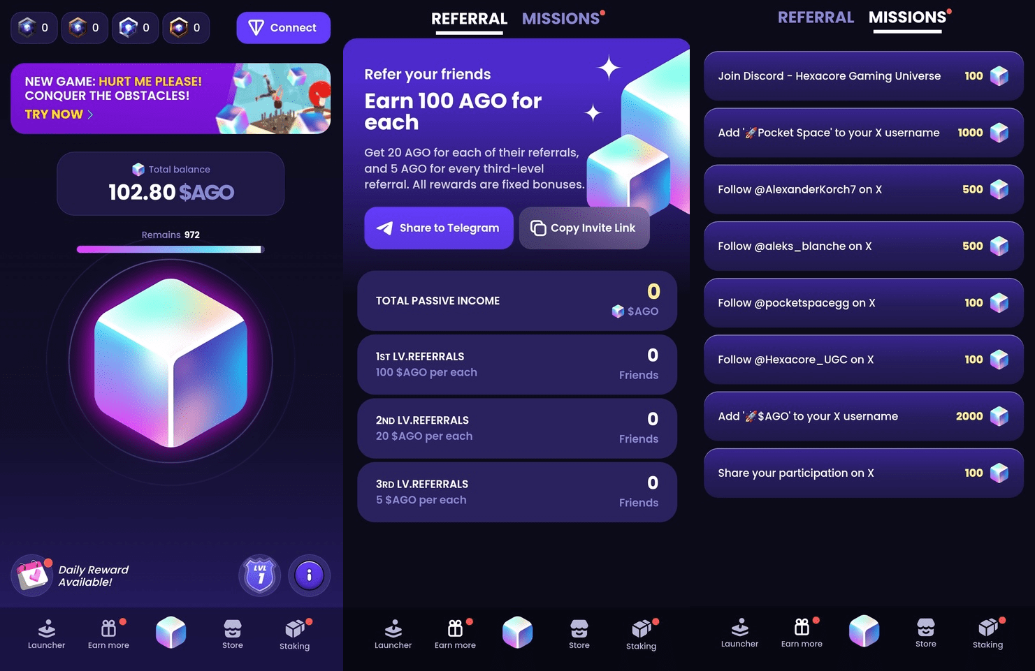 Hexacore gaming universe